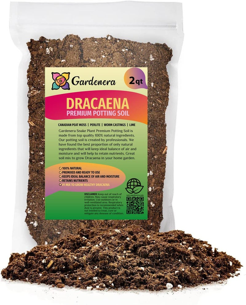 GARDENERA Premium Dracaena Potting Soil Mix - (2 Quart Bag) - Image 1
